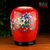 灯笼瓶  创意花瓶摆件珐琅彩花瓶  (红瓷 花开富贵 )第3张高清大图
