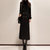 2016秋冬季新品女士西装领长毛呢外套修身通勤羊毛尼大衣长款风衣纯色(黑色)第3张高清大图