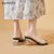 达芙妮女鞋2021秋新款透明凉鞋女夏季高跟法式时尚一字带性感女鞋(黑色 35)第5张高清大图