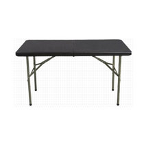 【京好】折叠桌子 折叠餐桌 便携式多功能折叠书桌简约D162(黑长122宽61桌子 快递送货)