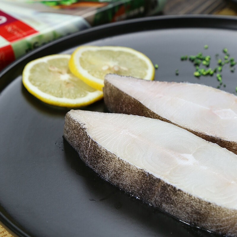 蓝雪冷冻格陵兰比目鱼扒500g58块袋装生鲜海鲜水产国美超市甄选