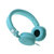 ULDUM U502手机耳机头戴式立体声带线控麦克风按键通用耳塞 (湖蓝色)第4张高清大图