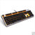 灵逸黑寡妇 机械键盘背光游戏机械键盘黑轴青轴电脑lol金属彩虹87键悬浮机械键盘104键（黑色键盘）(黑色青轴104键橙黄光)第3张高清大图