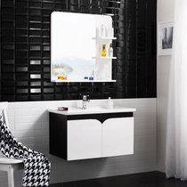 JOMOO九牧 浴室柜组合PVC材质浴室储物柜洗漱台面盆镜柜吊柜A2169/2170/2171(A2170（82.5cm） 香槟金)