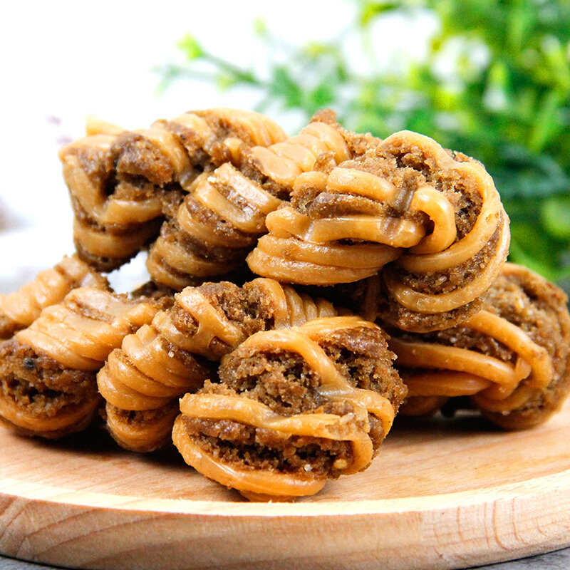 津顺祥夹馅麻花黑芝麻味400g国美超市甄选