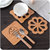 日式木质桌垫餐垫餐桌隔热垫创意卡通碗垫子盘子垫杯垫防滑锅垫（新疆西藏青海不发货）(大号苹果)第2张高清大图