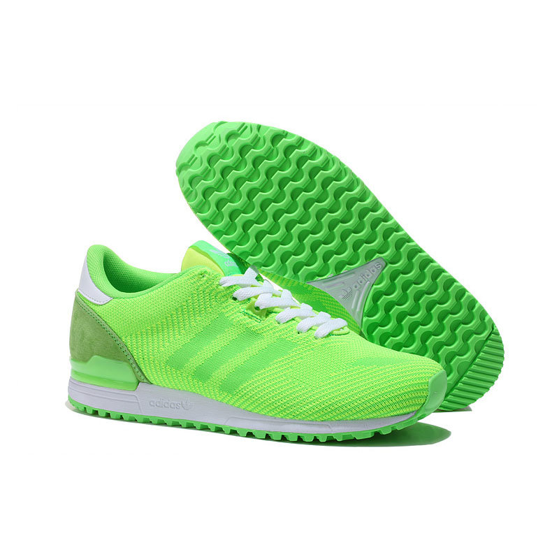 阿迪达斯 adidas zx700 飞线 编织 男女 慢跑鞋 男鞋 女鞋(荧光绿色