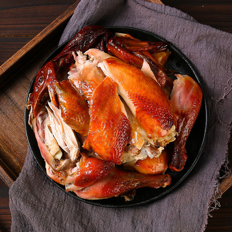 老汤卤烧鸡卤味鸡肉熟食烧鸡扒鸡下酒菜凉菜手撕鸡手扒鸡600g尝鲜装