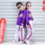 春秋季儿童街舞嘻哈演出服装男童长袖宽松韩版套装女童爵士舞蹈服2-18岁(180码（身高170-180） 紫色)第2张高清大图
