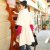 轻盈恬静OSA秋冬女装2011新款韩版OL通勤大衣修身毛呢外套D00708白色.第2张高清大图