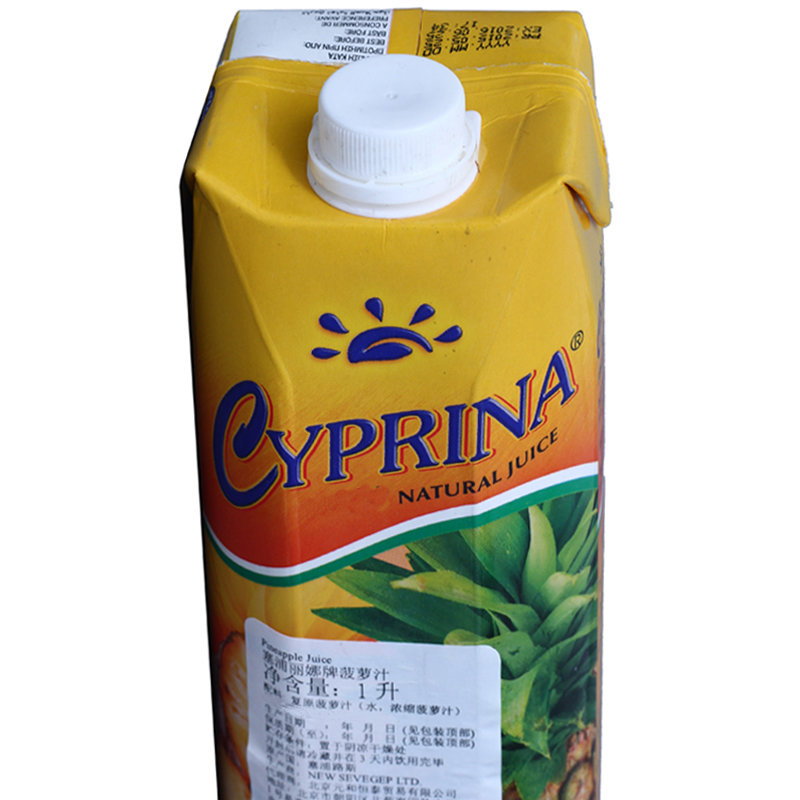 塞浦路斯进口果汁塞浦丽娜牌菠萝汁1l