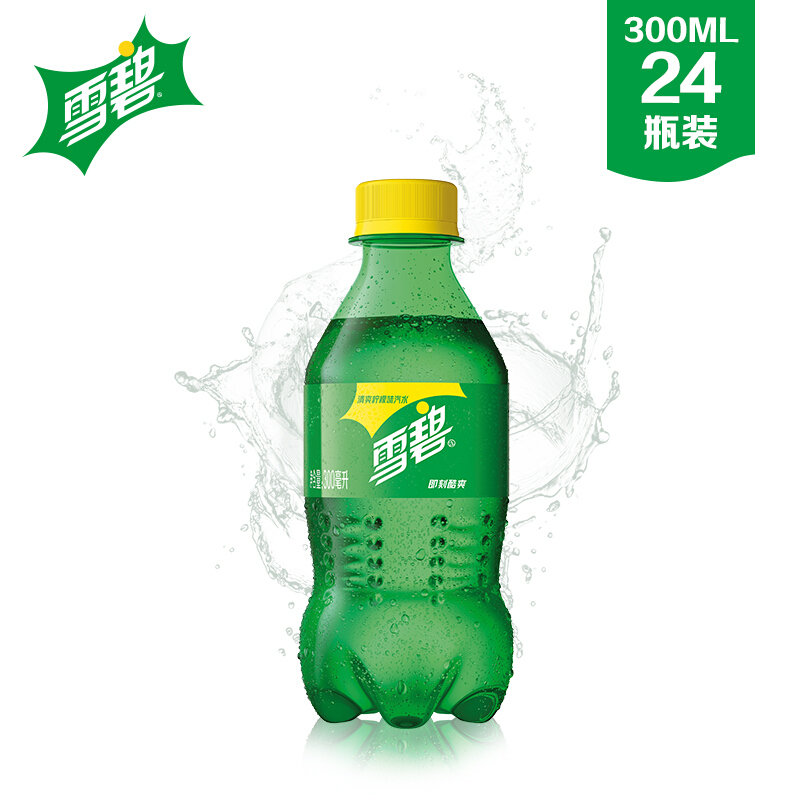 可口可乐雪碧sprite柠檬味碳酸饮料300ml24瓶整箱装可口可乐公司出品