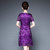 亲衣倾诚 2017夏装新款中年妈妈装 成熟气质时尚显瘦显年轻修身中袖连衣裙 Y6091(紫色 M)第2张高清大图