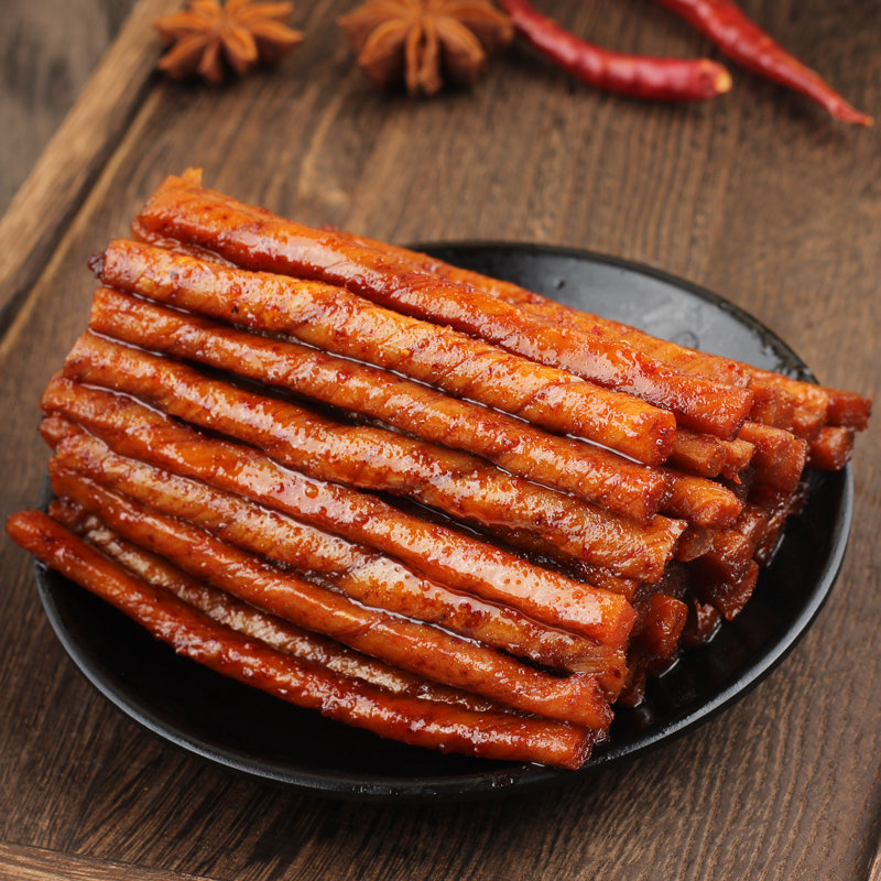 咚咚豆筋辣条手工香辣豆皮70g10小包装8090后儿时怀旧网红麻辣小零食