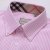 帛利（Baneberry）商务撞领条纹长袖衬衫10064(粉红 44)第2张高清大图