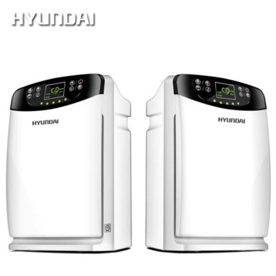 韩国现代HYUNDAI加湿型空气净化器KJ260F-HD07B复合过滤千万负离子释放紫外线杀菌除雾霾PM2.5除VOC(白色 新品)