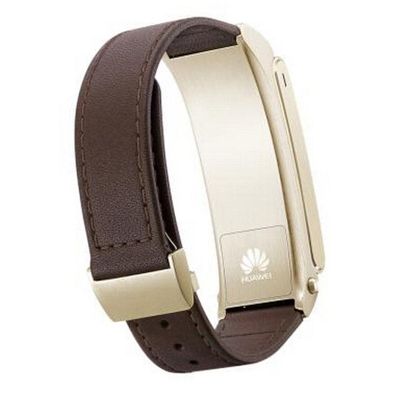 华为(huawei)华为手环 b2 牛皮腕带商务版/tpu腕带运动版可选(金色