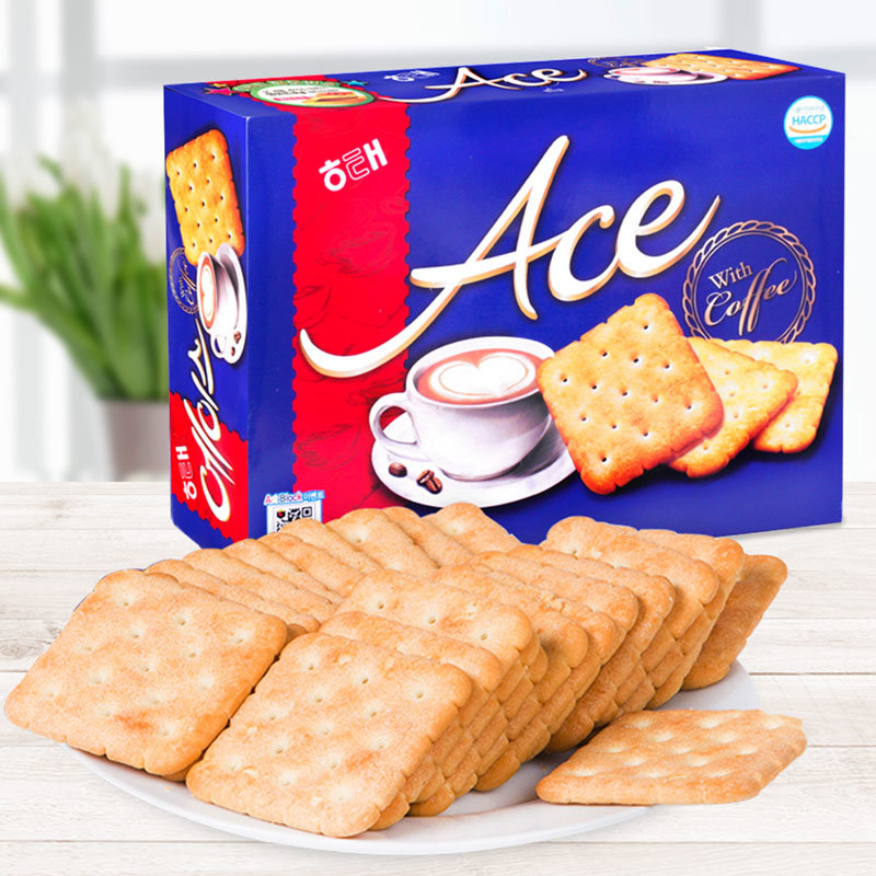 韩国进口零食品haitai海太ace咸味饼干364g办公室零嘴小吃