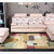 艾虎高毛印花客厅沙发卧室简约弯头纱地毯客厅 茶几防滑地毯(棕色方块 1.6*2.3m)第5张高清大图