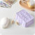 【颜色随机发】香皂盒 创意 浴室沥水塑料带盖肥皂盒 家庭用蔷薇花朵旅行香皂盒lq186第3张高清大图