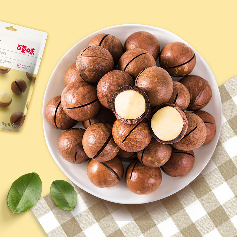 百草味夏威夷果200g每日坚果炒货奶油味内含开果器