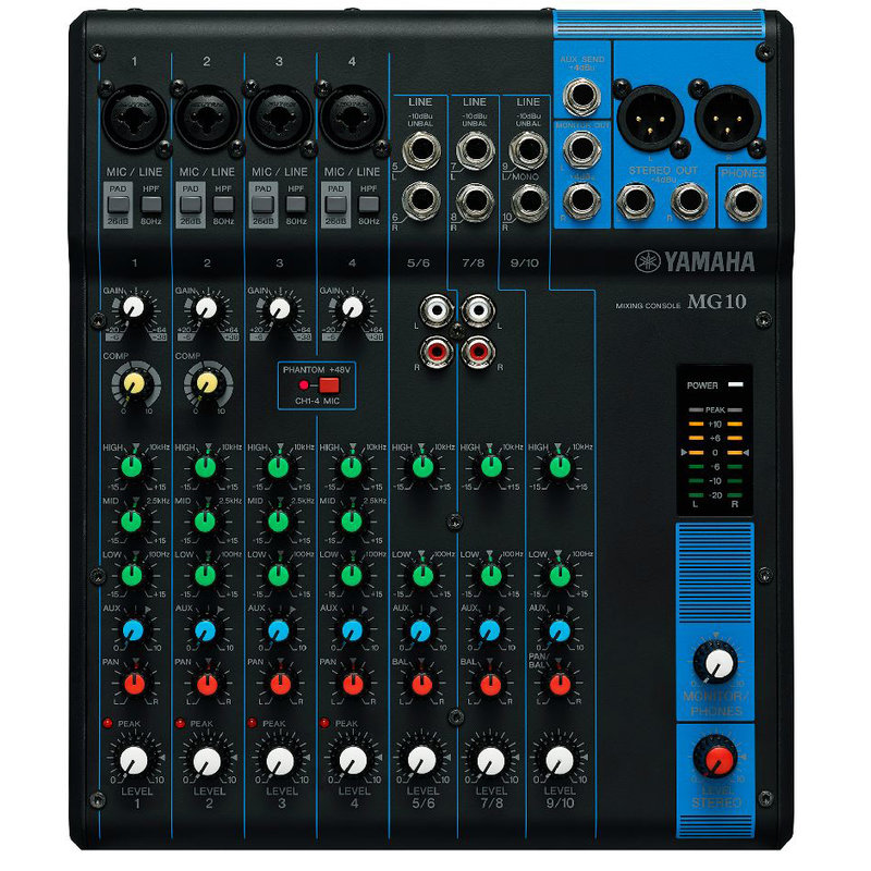 yamaha/雅马哈 mg10新款10路专业会议舞台调音台 行货全国联保【图片 