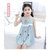 女童棉绸连衣裙春夏季新款公主裙可爱无袖印花裙子(100 蓝格草莓)第3张高清大图