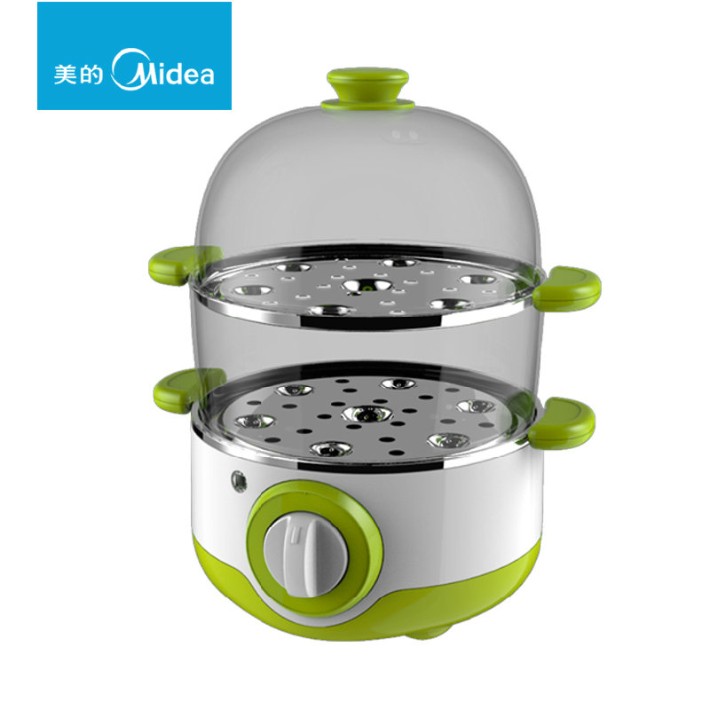 midea/美的双层不锈钢电蒸锅多功能syh18-2a预约迷你煮蛋器蒸蛋器煮蛋