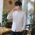 森雷司男士长袖衬衫春秋季条纹休闲衬衣韩版衬衫(白色 L)第2张高清大图