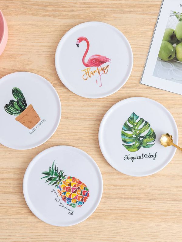 可爱隔热垫餐桌防烫家用日式耐高温厨房砂锅垫菜垫子创意杯垫碗垫8个