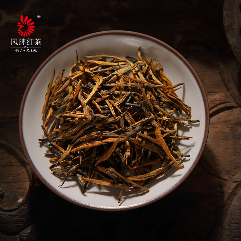 凤牌茶叶红茶云南滇红茶叶琥珀金针100g罐装一听