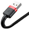倍思 卡福乐数据线 USB For lightning 2.4A 1M 红色壳+黑色线