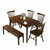 实木餐桌椅组合现代简约家用小户型长方形黑胡桃木色餐桌北欧餐台(胡桃色 1.2米餐桌)第5张高清大图