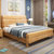 吉木多 橡胶木实木床新中式1.8米1.5米双人床经济型主卧婚床 颜色拍下备注(1.5*2米（基础款） 单床)第5张高清大图