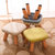 优涵家具实木蘑菇小凳 呆萌迷你儿童板凳 换鞋凳(紫色 单个凳子)第2张高清大图