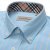 帛利（Baneberry）休闲撞色领条纹长袖衬衫1006929 蓝条 40第2张高清大图