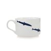 一品望家 咖啡杯 骨瓷咖啡杯三件套 马克杯 星巴克风陶瓷杯 海鱼 250ml(海鱼)