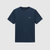 HLA/海澜之家简约净色短袖T恤2021夏季新品字母点缀新疆棉短T男HNTBJ2D142A(深蓝色 XL)第3张高清大图