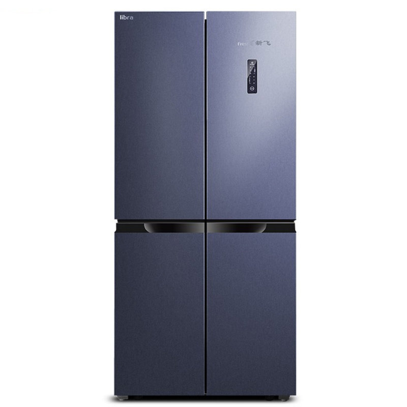 新飞fresteclibra系列442升原鲜钛超薄净味十字门冰箱一级变频青釉蓝