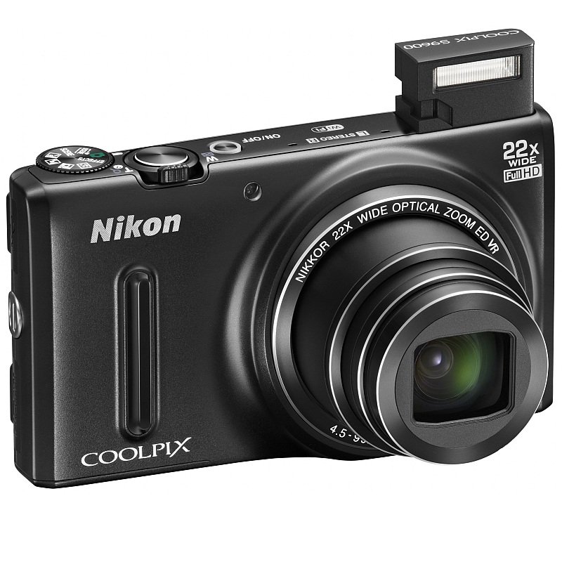 尼康nikons9600数码相机黑色22倍光学变焦1605万有效像素成像能力和