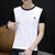 夏季新款男士短袖t恤 中国风修身纯棉学生潮流半袖青年上衣男生(黑色 M)第3张高清大图