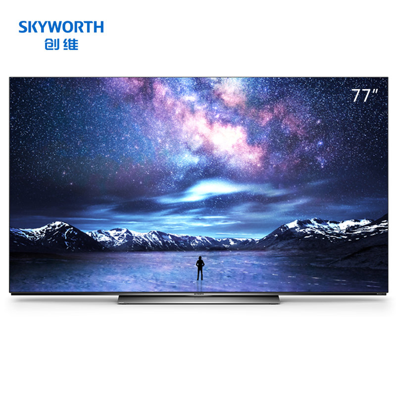 创维skyworth77英寸超薄护眼oled4k超高清hdr全面屏人工智能语音自