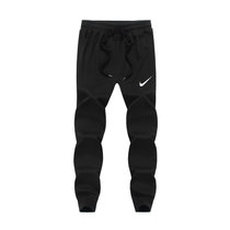 耐克Nike运动裤男长裤女裤休闲卫裤纯棉裤子(黑色 男XXL)
