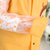 学生儿童雨衣 带书包位男女宝宝防水加厚雨披小孩卡通图案雨披充气帽檐229(橙色蜜蜂)(M(身高110cm-120c)第5张高清大图