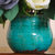 地中海风格陶瓷花瓶花艺手工插花套装 做旧花器摆件装饰品仿真花目前只有绿色款第3张高清大图