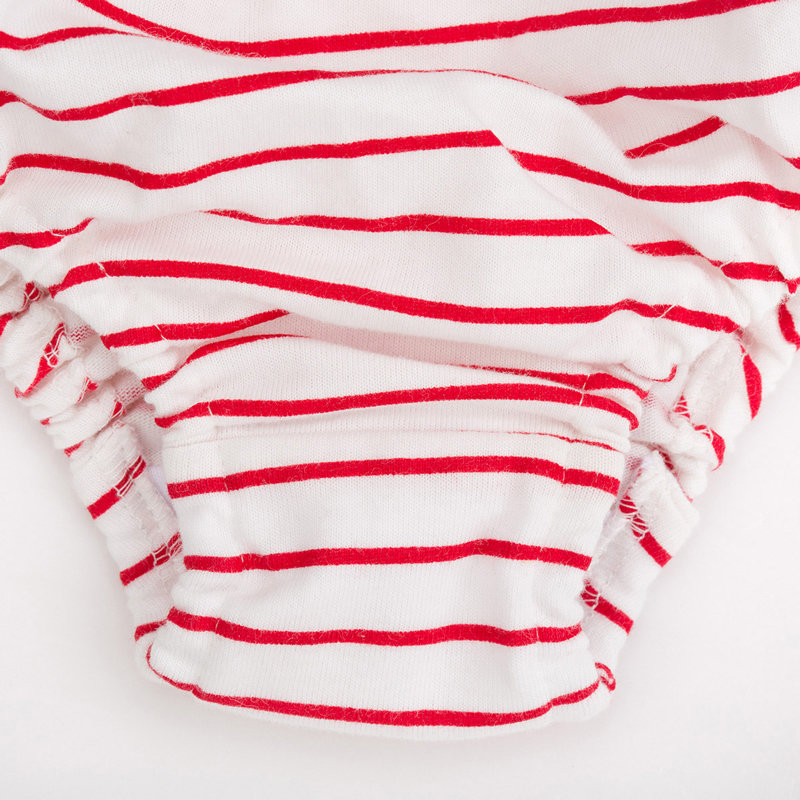 婴儿新生儿用品男女宝宝内裤纯棉可爱小印花条纹内裤bb905(红白 80cm)