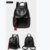 APPLES苹果新款时尚百搭背包软皮大容量休闲旅行包(黑色)第4张高清大图