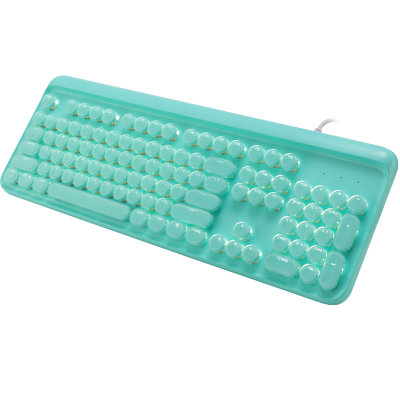 凯迪威G3000粉色可爱复古朋克机械键盘青轴