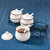 三格调料架带勺陶瓷调料收纳瓶调味盒盐罐调料罐厨房调料盒(NOKA-21138 默认)第3张高清大图
