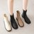 SUNTEK瘦瘦靴短靴女2021年新款方头靴子女春秋季鞋子中跟气质短筒加绒冬(37 黑色)第2张高清大图